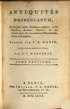 Les Antiquités D'Herculanum : Avec Leurs Explications En François, 9