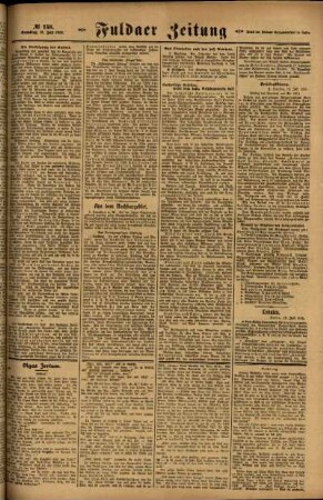 Zweite Ausgabe vom Samstag, den 12. Juli 1919.