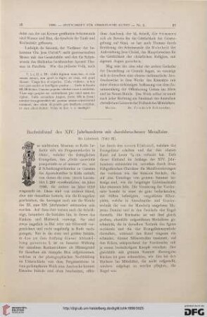 Bucheinband des XIV. Jahrhunderts mit durchbrochener Metallzier