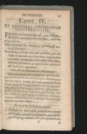 Caput IV. De Speciebus Periodorum Indeterminatis.