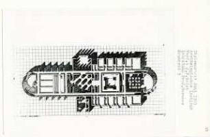 Archäologisches Institut, Berlin-Schöneberg (Diplomarbeit bei Bernhard Hermkes): Grundriss 1:100