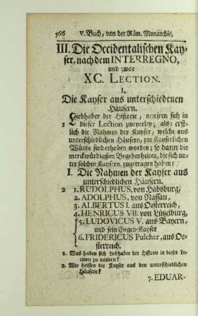 III. Die Occidentalischen Kayser nach dem INTERREGNO