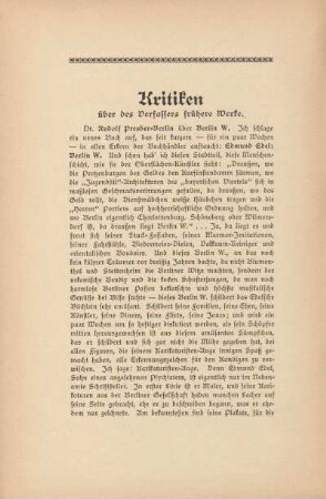 Kritik zu "Berlin W."