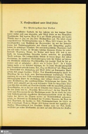 X. Großdeutschland unter Adolf Hitler