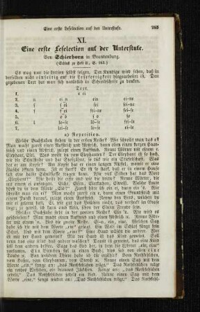 ¬Eine¬ erste Leselection auf der Unterstufe : (Schluß zu Heft II., S. 163)