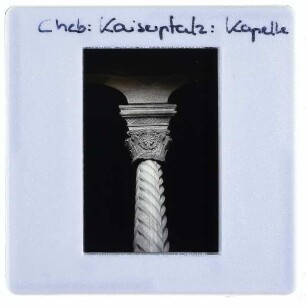 Eger, Burg (Kaiserpfalz),Eger, Doppelkapelle : Detail Kapitell