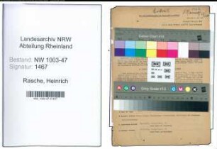 Entnazifizierung Heinrich Rasche , geb. 19.02.1893 (Buergermeister)