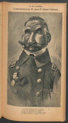 Contraalmirante D. Juan P. Sáenz Valiente - [Caricatura] : De mi Guignol