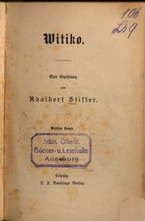 Witiko : Eine Erzählung, 3