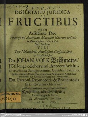 De fructibus