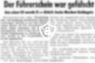 Der Führerschein war gefälscht