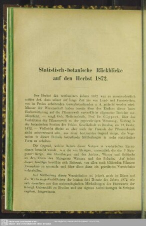 Statistisch-botanische Rückblicke auf den Herbst 1872