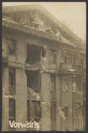 Ansichtskarte Zerstörte Fassade des Vorwärts-Gebäudes