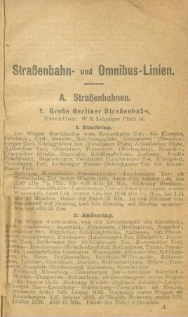 Straßenbahn- und Omnibus-Linien