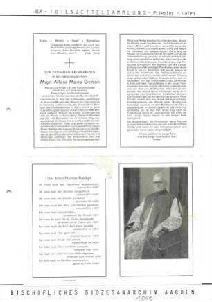 Gerson, Msgr. Alfons Maria