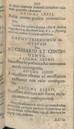 Caput Trigesimum Octavum De Necessario Et Contingente.