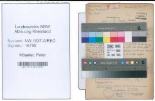 Entnazifizierung Peter Moseler , geb. 00.00.0000 (Postangestellter)