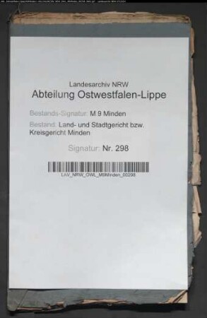 Ablösung des Spenthof Zehnt. Handakte des Justizkommissars Schmidts (?)