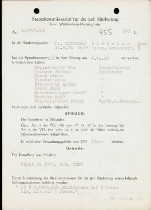 Hartmann, Matthäus