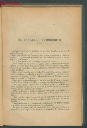 El falsario descubierto