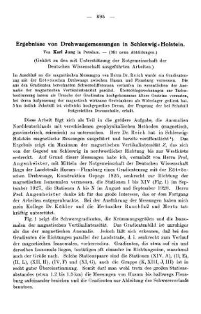 Ergebnisse von Drehwaagemessungen in Schlewig-Holstein