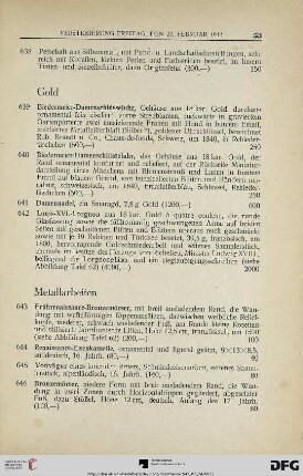 Metallarbeiten (Nr. 643-678)
