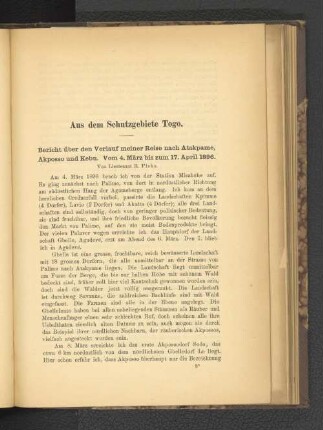 Aus dem Schutzgebiete Togo.