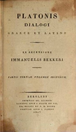 Platonis Dialogi Graece et Latine, 3,2