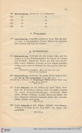 g. Imitationen (Nr. 235 - 247)
