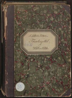 Theaterzettelband 1898/99