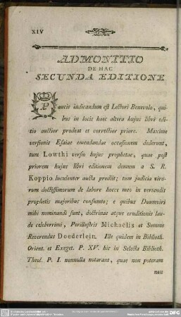 Admonitio De Hac Secunda Editione