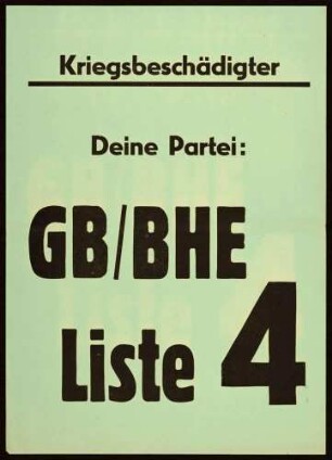 GB/BHE, Bundestagswahl 1957