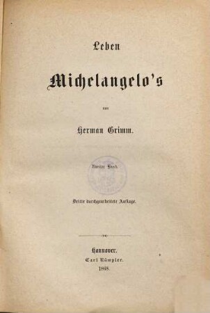 Leben Michelangelo's, 2