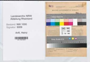 Entnazifizierung Heinz Anft, geb. 05.12.1912 (Arzt)