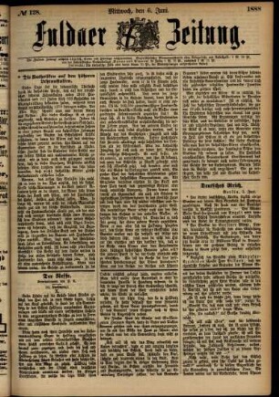 Ausgabe vom Mittwoch, den 06. Juni 1888.