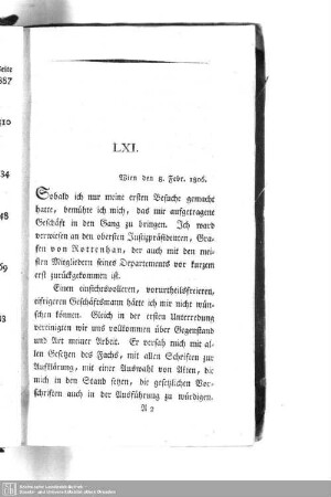 LXI. Wien den 8. Febr. 1806
