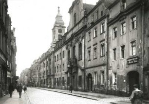 Schweidnitz, Kupferschmiedestraße : Schweidnitz (Swidnica/Polen). Kupferschmiedestraße. Blick zum Ursulinen-Kloster