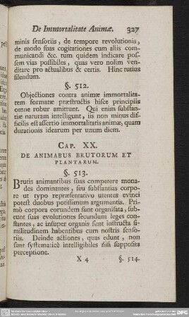 Cap. XX. De Animabus Brutorum Et Plantarum