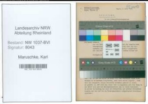 Entnazifizierung Karl Maruschke , geb. 20.10.1893 (Studienrat)