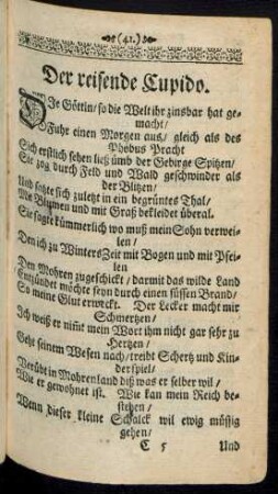Der reisende Cupido.