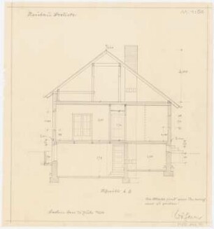Wohnhaus Boelicke, Berlin-Nikolassee: Querschnitt 1:50
