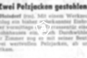 Zwei Pelzjacken gestohlen