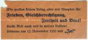 Handzettel zur "Reichstagswahl" am 12. November 1933