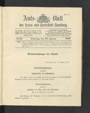 No.24, Dienstag, den 28. Januar 1919