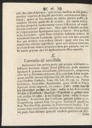 X. Conversio est amissibilis