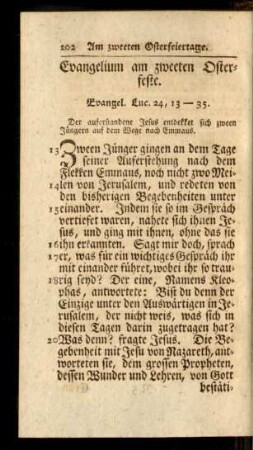 Evangelium am zweeten Osterfeste