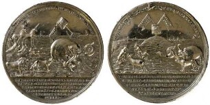 Medaille zur Silberhochzeit, Fürstenhäuser, Sonderburg-Augustenburg; Auguste-Victoria, Deutsche Kaiserin, Königin von Preussen 1858 - ; Medaille mit Öse auf die Silberhochzeit