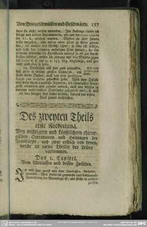 Des zweyten Theils ...