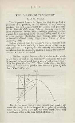 THE PARABOLIC TRAJECTORY.