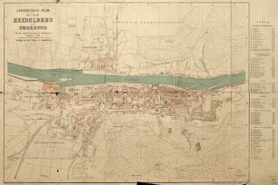 Uebersichts-Plan der Stadt Heidelberg und Umgebung